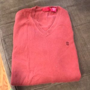 IZOD cotton knit v neck sweater XL